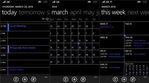 Calendario Windows Phone 8.1