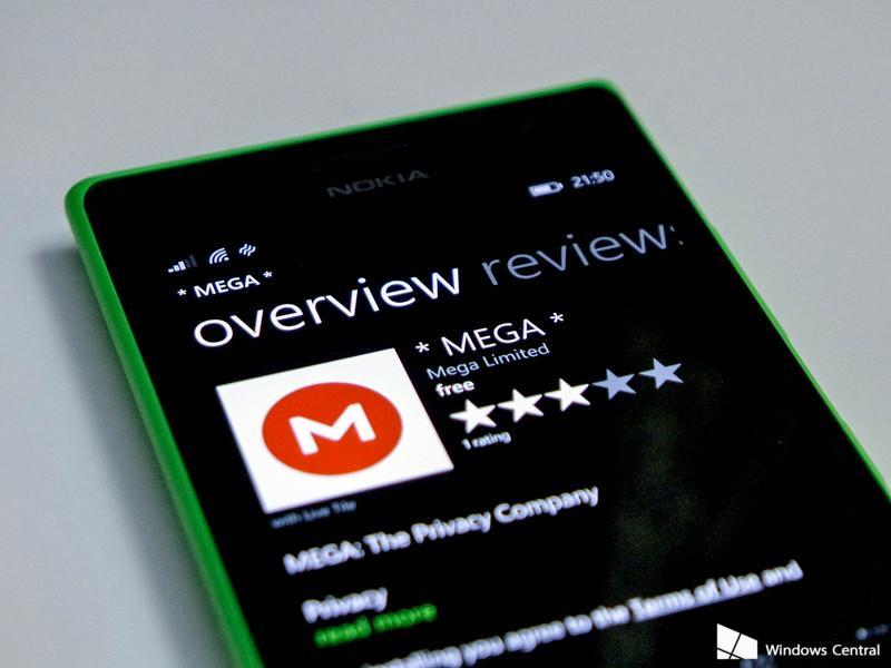 MEGA 2.0 Windows Phone