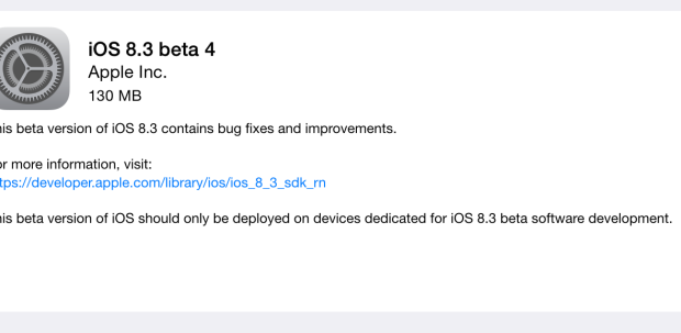 iOS 8.3 Beta 4