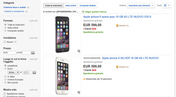 iphone 6 599 euro