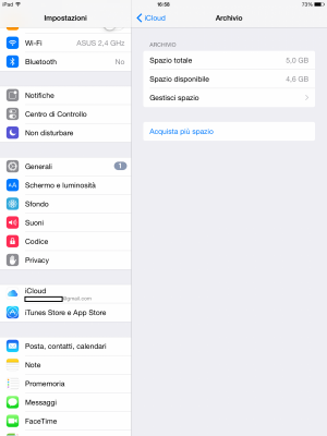 come aumentare lo spazio iCloud da iOS 8