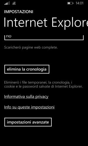 Come cambiare il motore di ricerca su Internet Explorer di Windows Phone 8.1