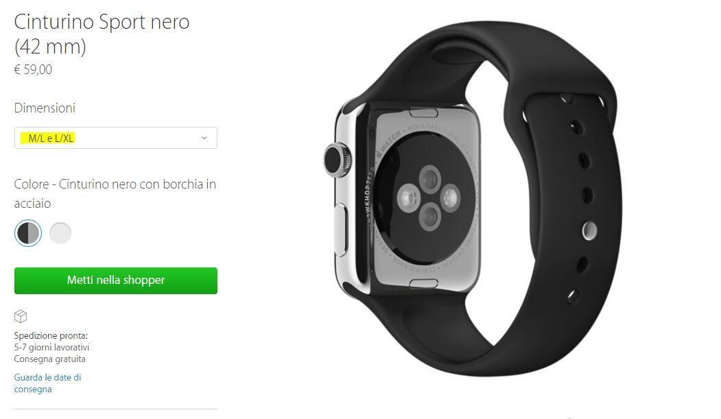 Apple Watch cinturino Sport XL