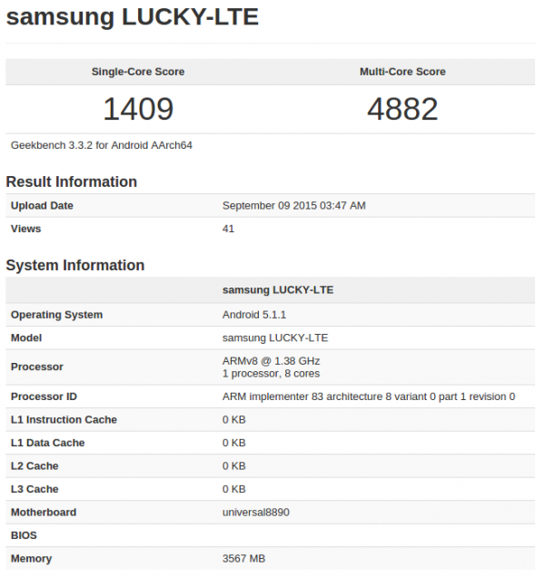 Samsung Lucky con Samsung Exynos 8890