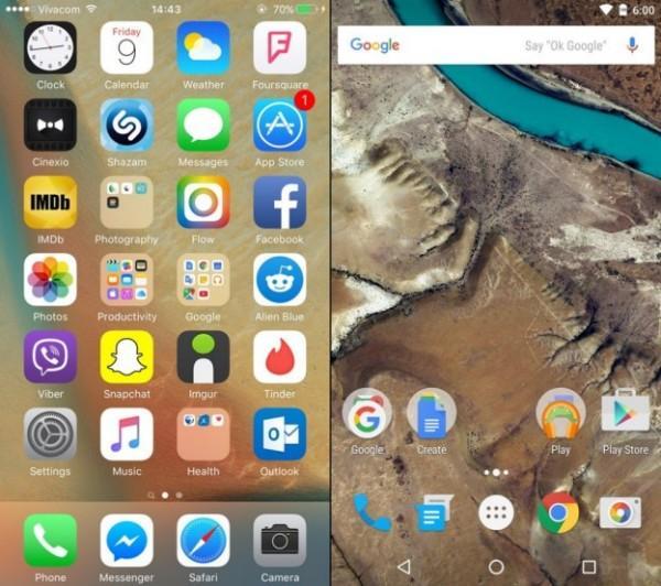 ios-9-vs-android-6-0-marshmallow-home-screen