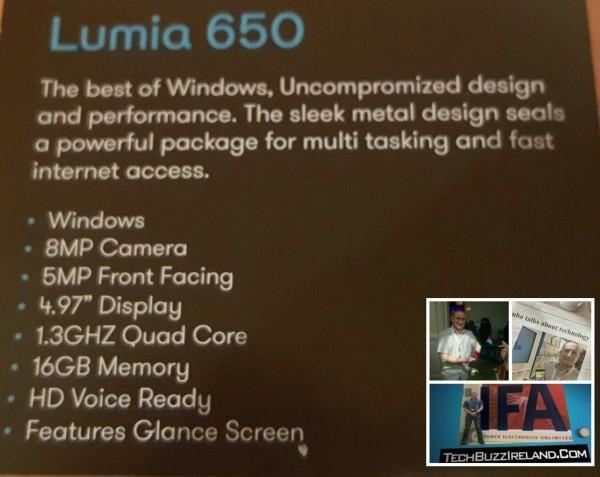 Microsoft Lumia 650 scheda leaked