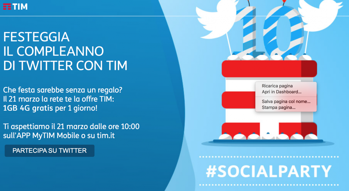 10 compleanni Twitter TIM