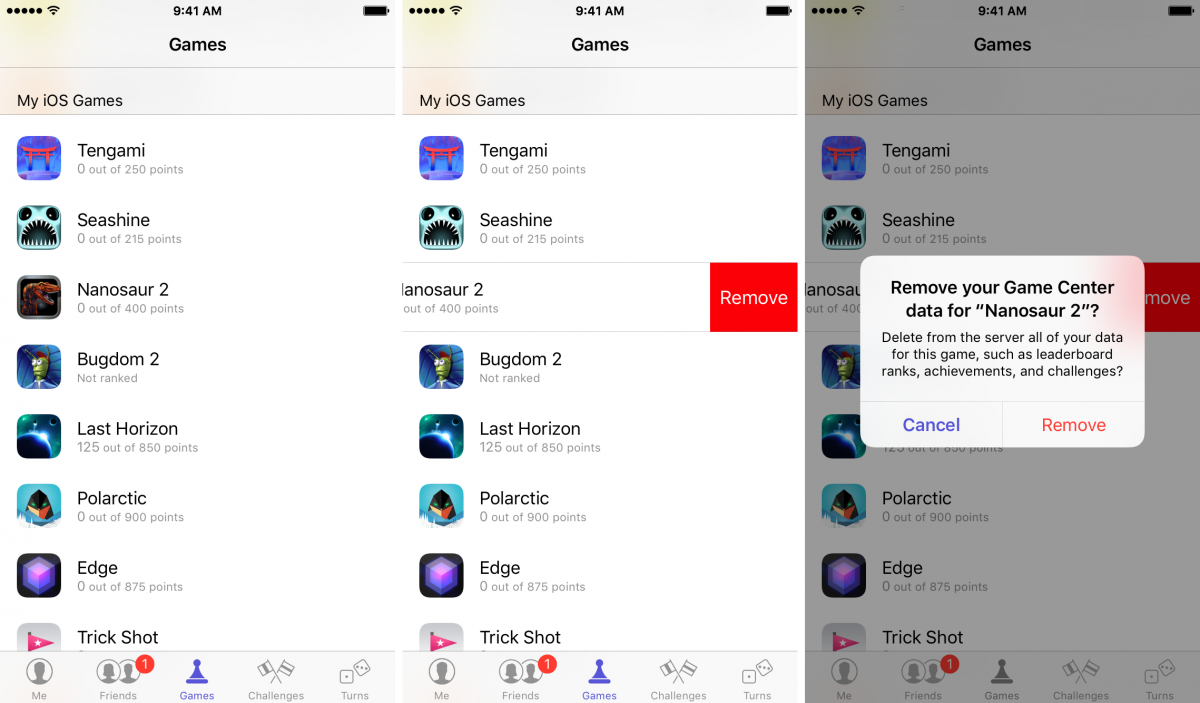 Come rimuovere giochi dal Game Center di iOS