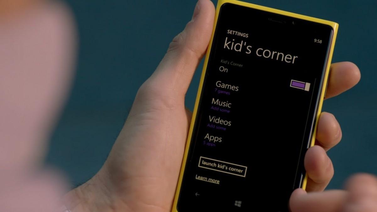 Angolo dei bambini Windows 10 Mobile