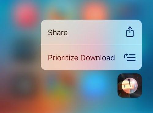 iOS 10 priorizzare download