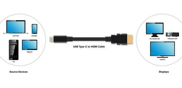 USB Type-C HDMI supporto standard