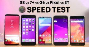 Samsung Galaxy S8 vs iPhone 7 Plus vs LG G6 vs Google Pixel vs OnePlus 3T speed test a confronto