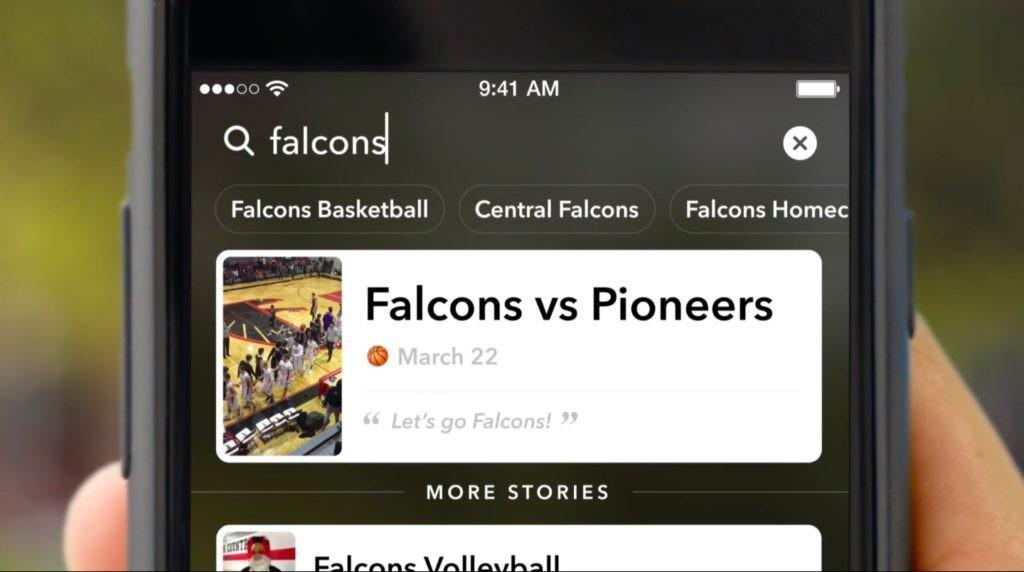 Snapchat ricerca Storie