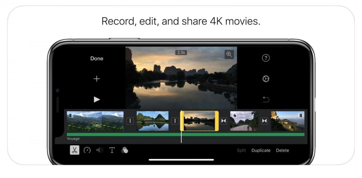 iMovie iPhone X