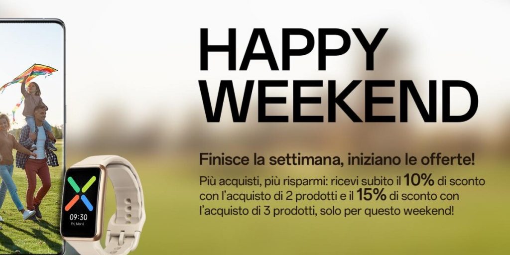 Promozione Oppo Happy Weekend: tanti sconti nei weekend di aprile